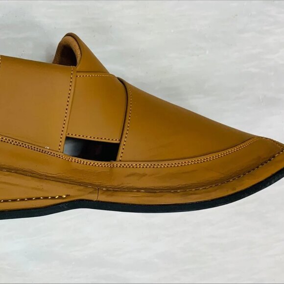 Handmade Peshawer Zalmi Brown Men\'s Sandal, Foot Wear, Traditional Sandals main image 8